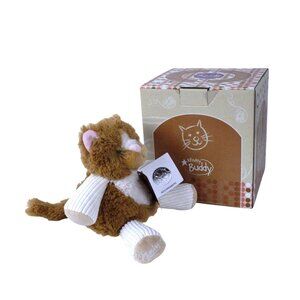 Scentsy Buddy Scratch Plush Cat Brown and White No Scentsy Pak